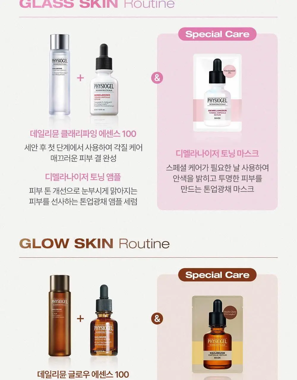 [한정기획] 피지오겔 사이언수티컬즈 디멜라나이저 토닝 앰플 세럼 마스크 3+1매 상세페이지 15